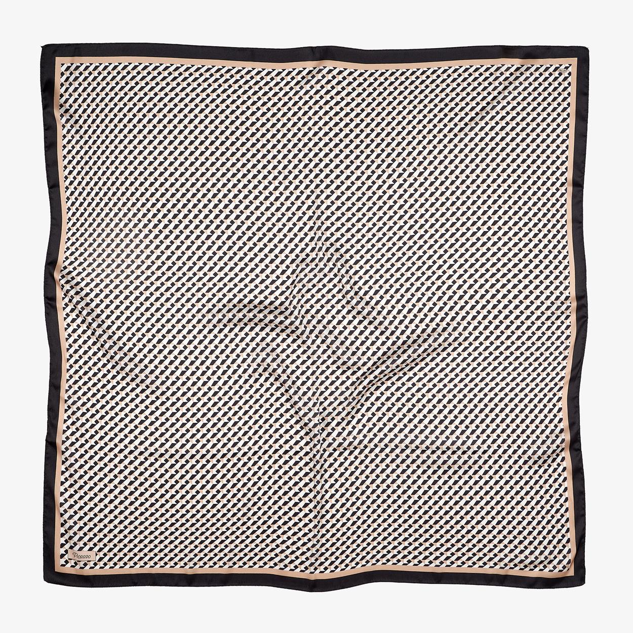 Picasso Hibrit Digital Kristal Dg-100 Siyah-Krem 17 Desen Mix Paket Eşarp