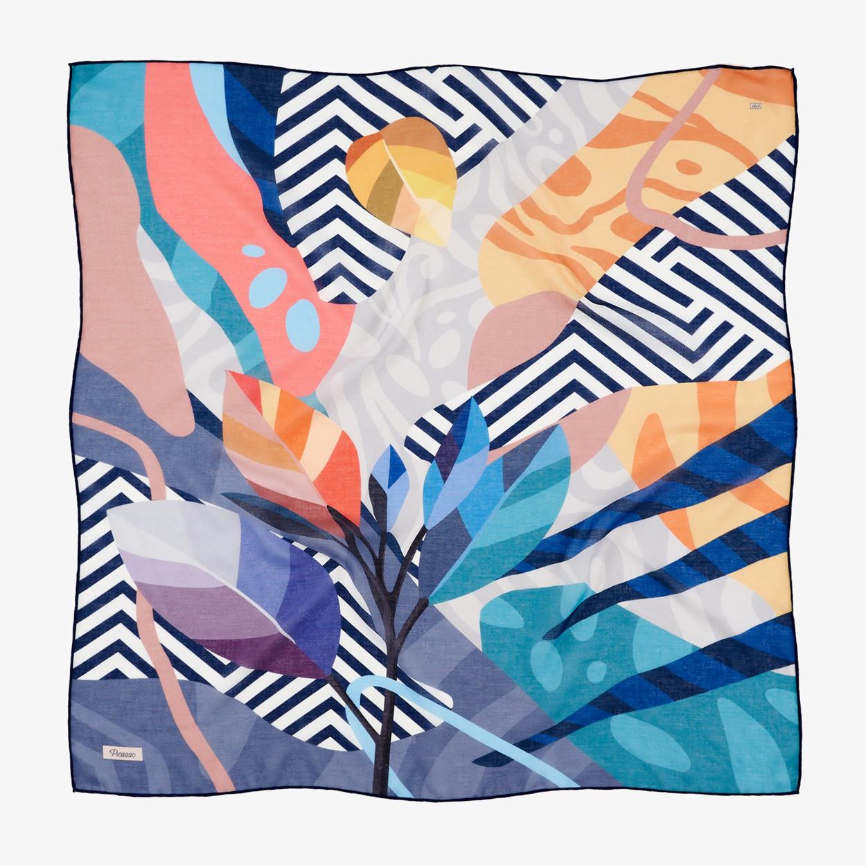 Picasso Hybrid Digital Jacquard Cotton Dg-100 2757 Mix Package Scarf