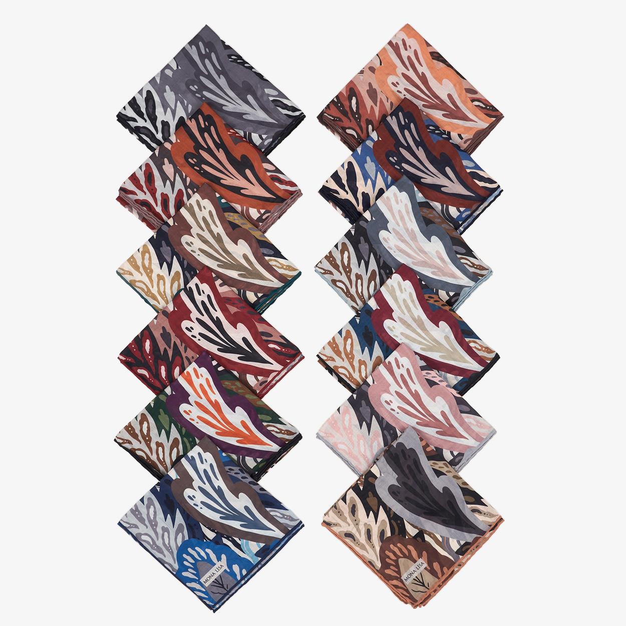 Monalisa El Dikişli Digital Soft Pamuk Dg-100 6529 Mix Paket Eşarp