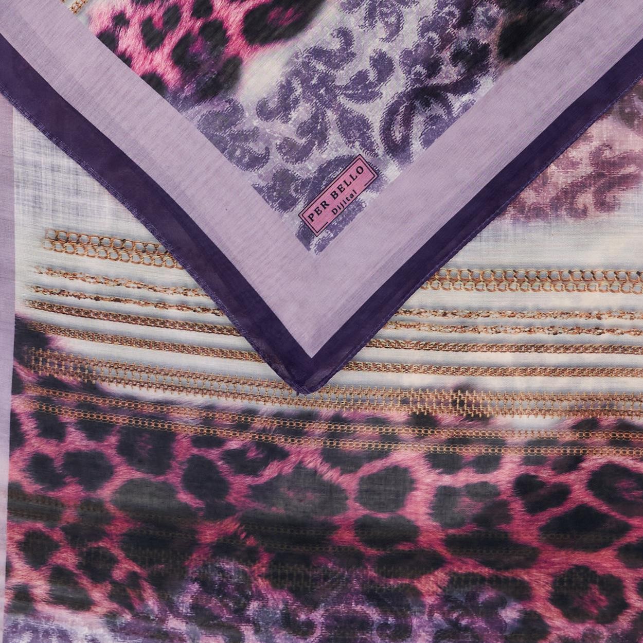 Perbello Digital Coton Dg-100 3854 Mix Package Scarf