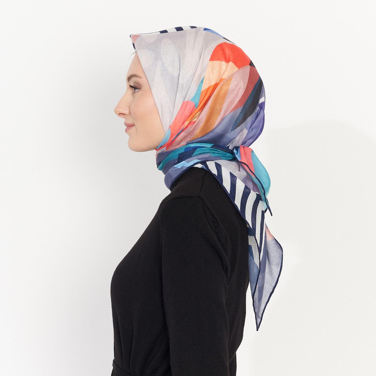 Picasso Hybrid Digital Jacquard Cotton Dg-100 2757 Mix Package Scarf