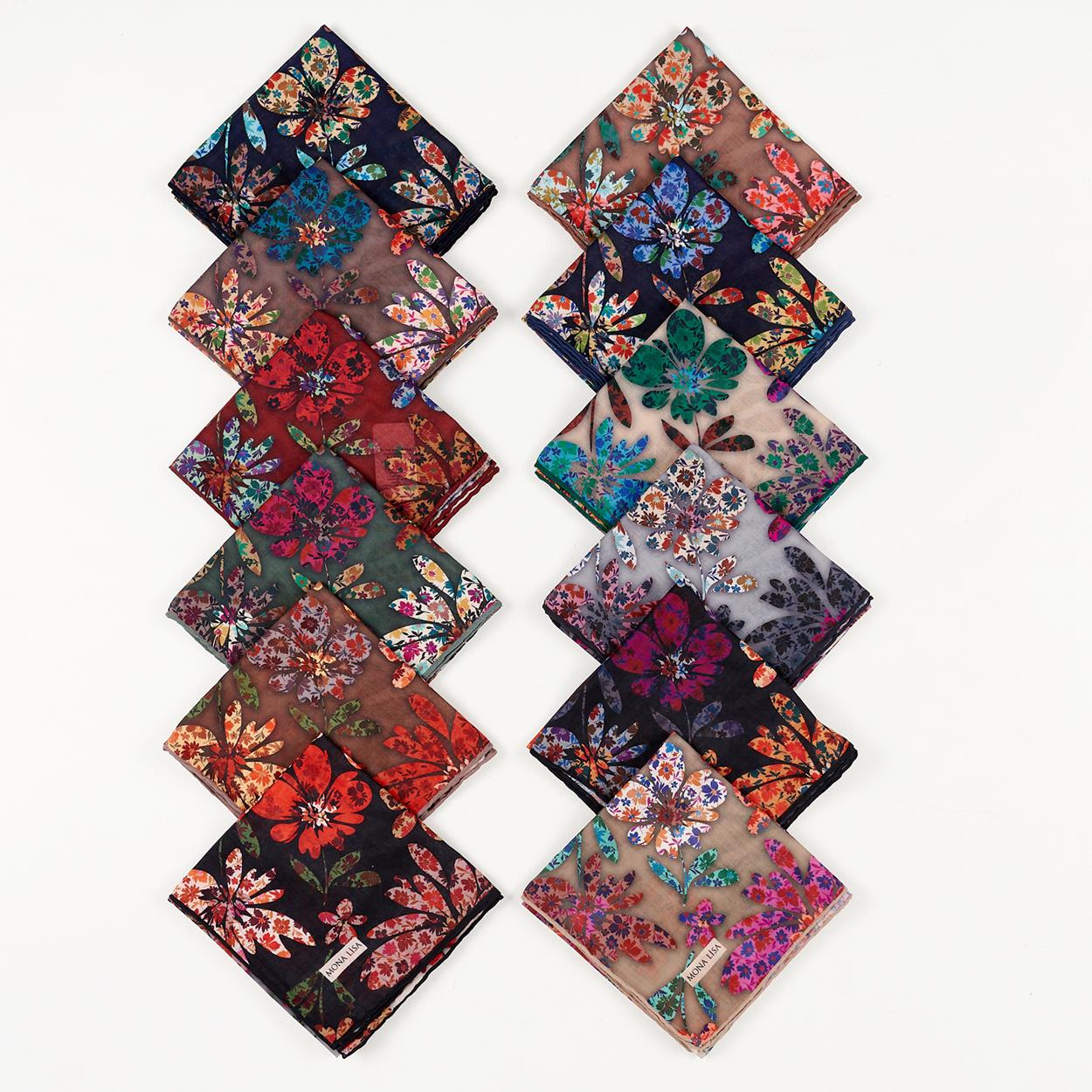 Monalisa Hand Stitched Digital Soft Cotton Dg-100 1812 Mix Pack-2 Scarf