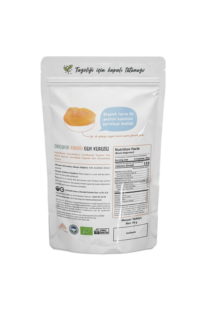 Organik Kayısı Kurusu 70 Gr - Og Store