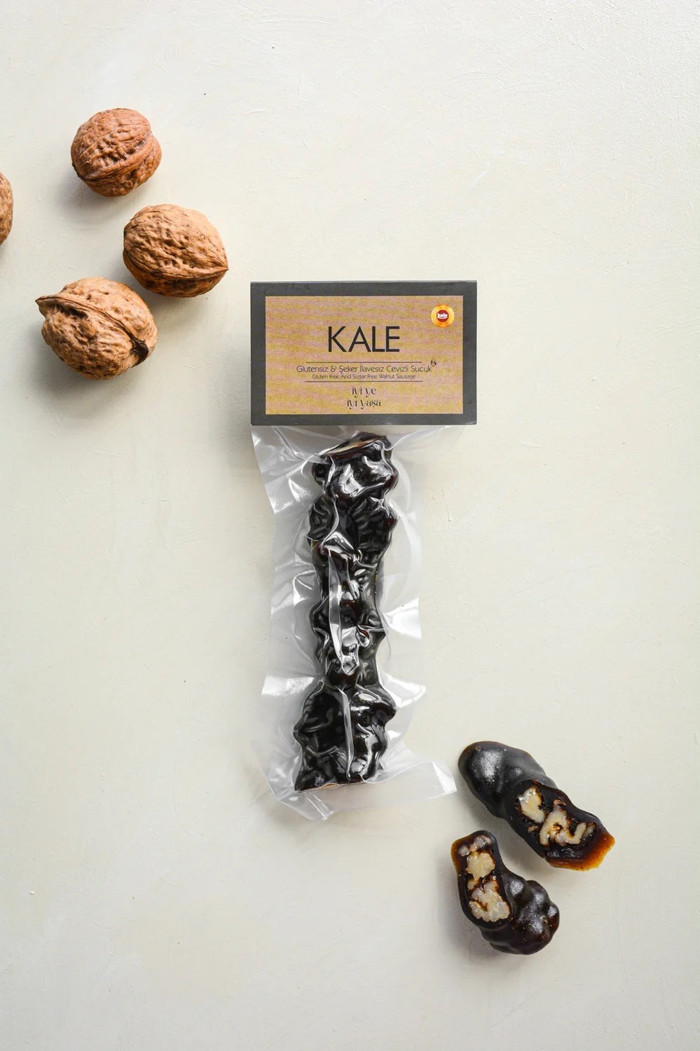 Cevizli sucuk ( Glutensiz- Şekersiz) 80 Gr - Kale