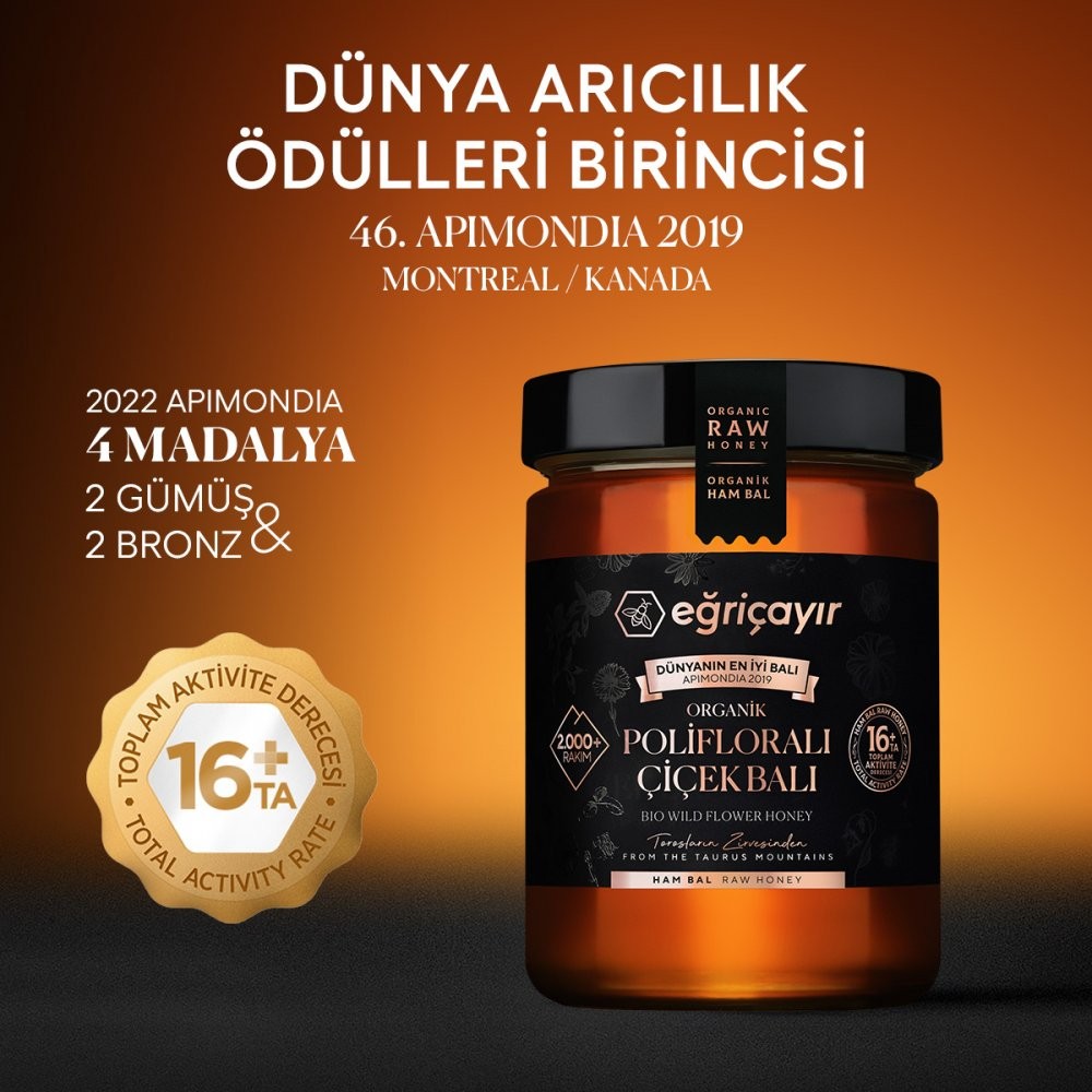 Organik Polifloralı(Çok Çiçekli) Bal TA16+ 850 Gr - Eğriçayır