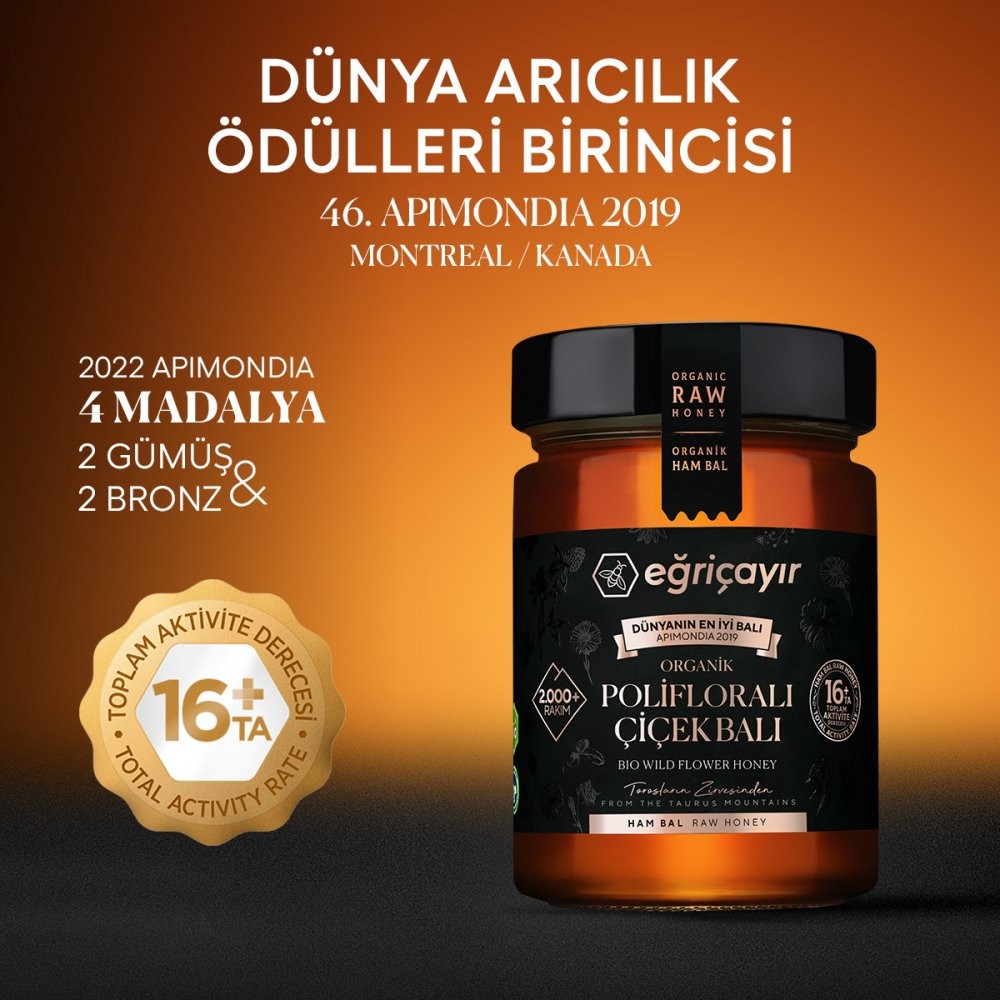 Organik Polifloralı(Çok Çiçekli) Bal TA16+ 450 Gr - Eğriçayır