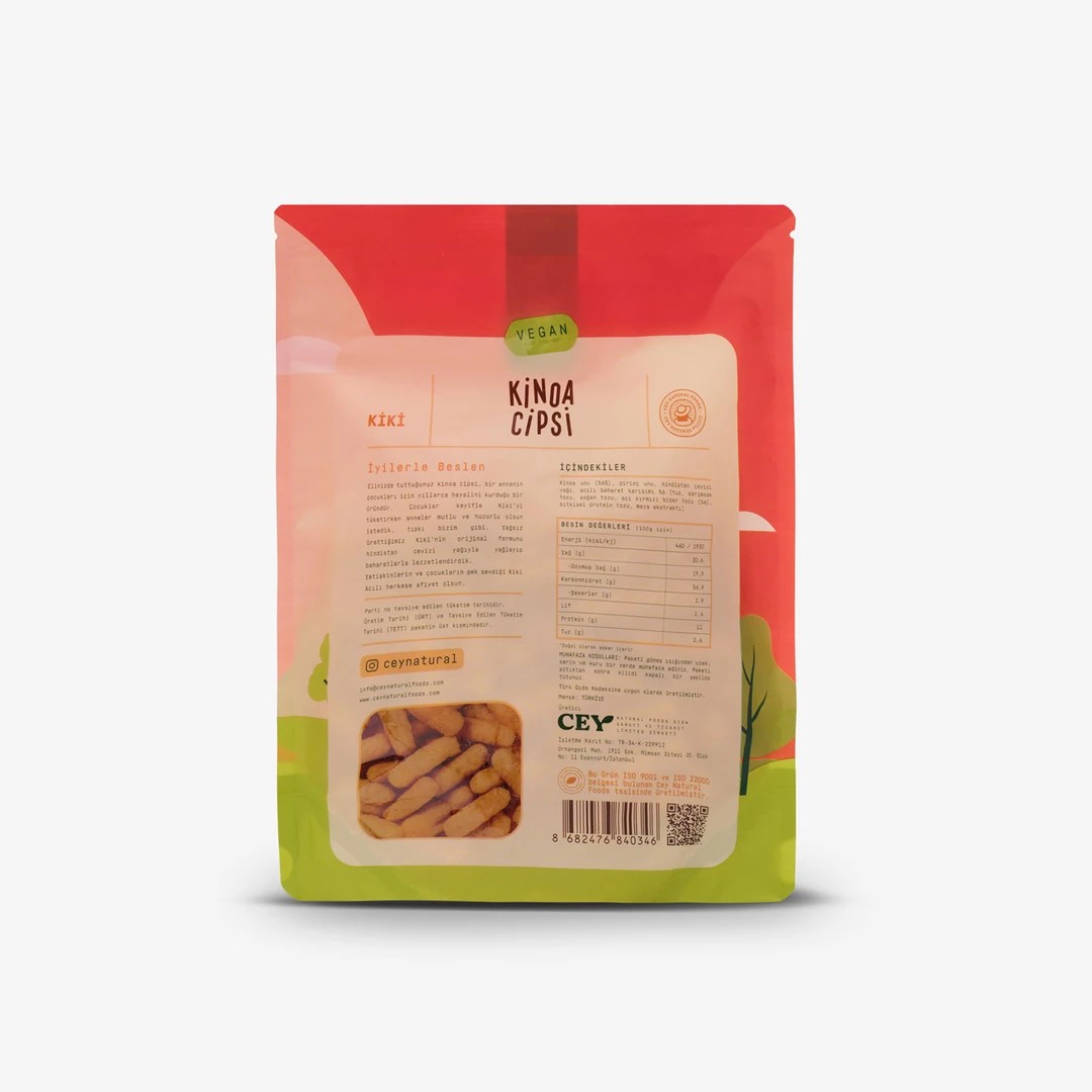 Kiki Acılı Kinoa Cipsi (glutensiz) - Cey Natural Foods