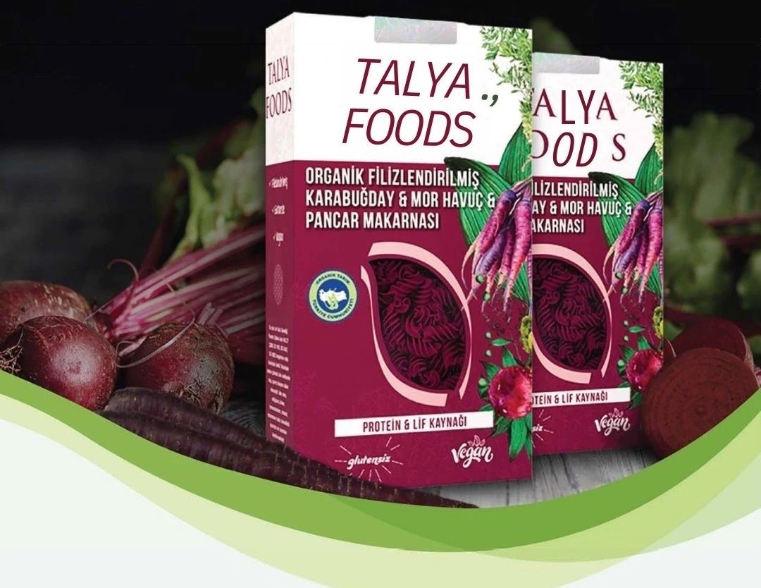 Organik Filizlendirilmiş Kara buğday & Mor Havuç & Pancar Makarnası (glutensiz) 200 Gr - Talya Foods
