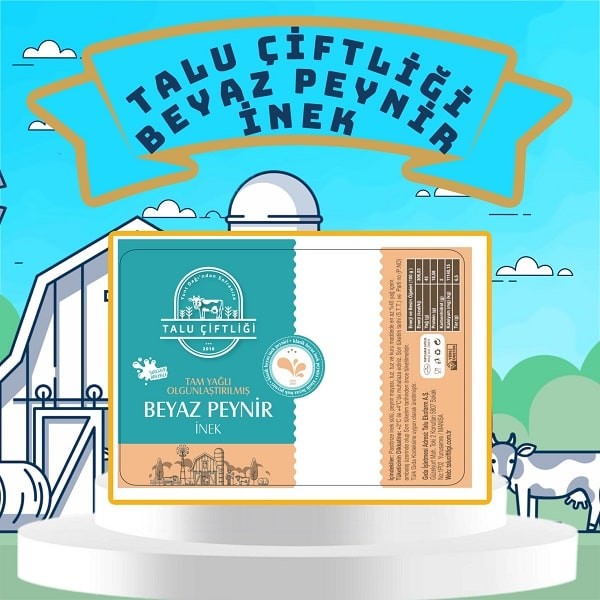 Jersey İnek Sütlü Beyaz Peyniri 400-450 Gr - Talu Çiftliği