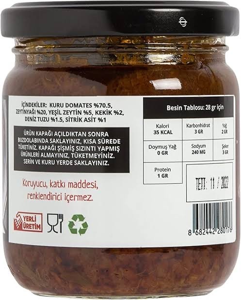 Kuru Domates Ezmesi 190 Gr - Jr Sous Chef