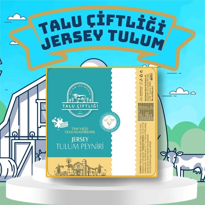 Jersey İnek Sütlü Tulum Peyniri 400-450 Gr - Talu Çiftliği