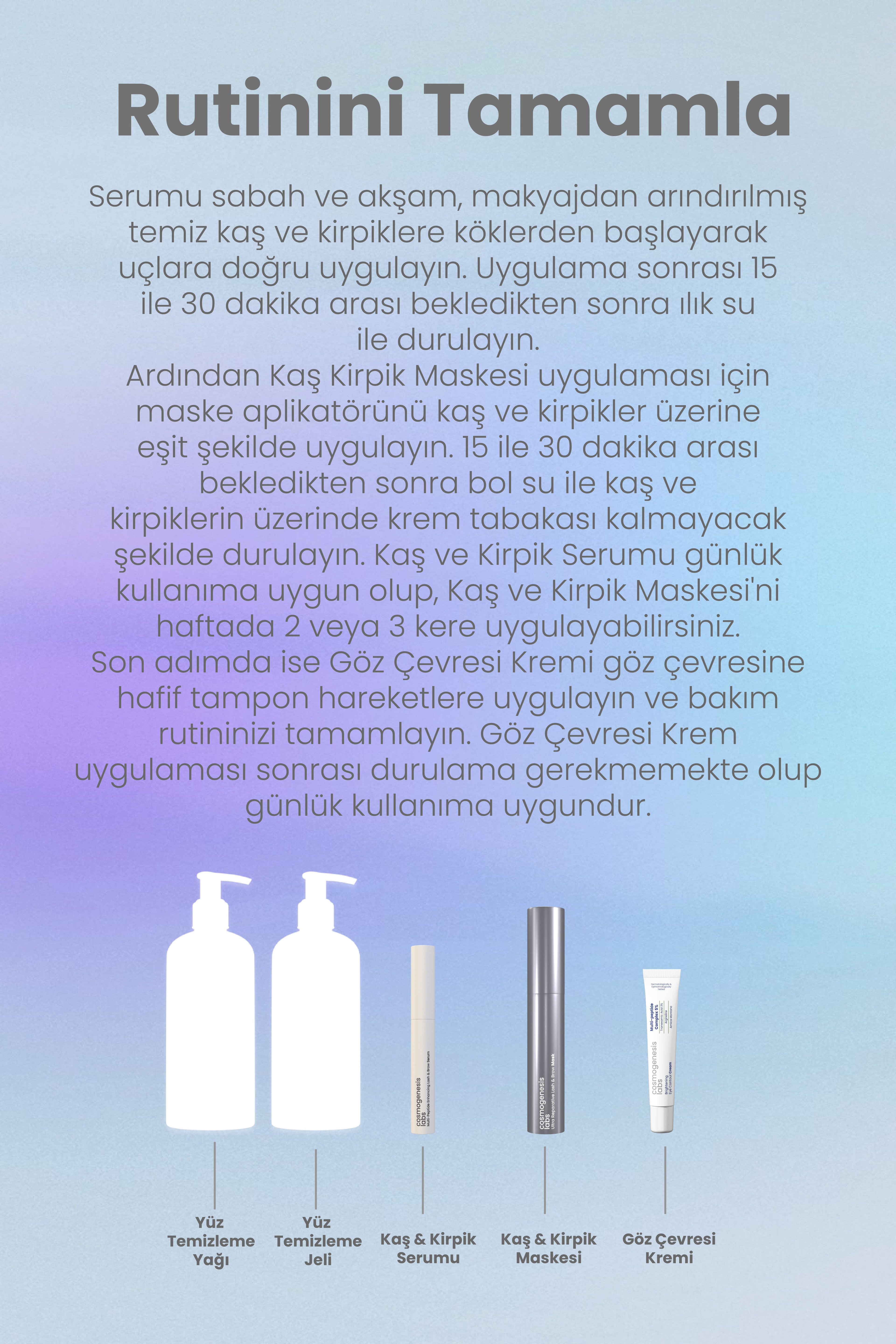 Kaş, Kirpik ve Göz Çevresi Bakım Seti Vegan