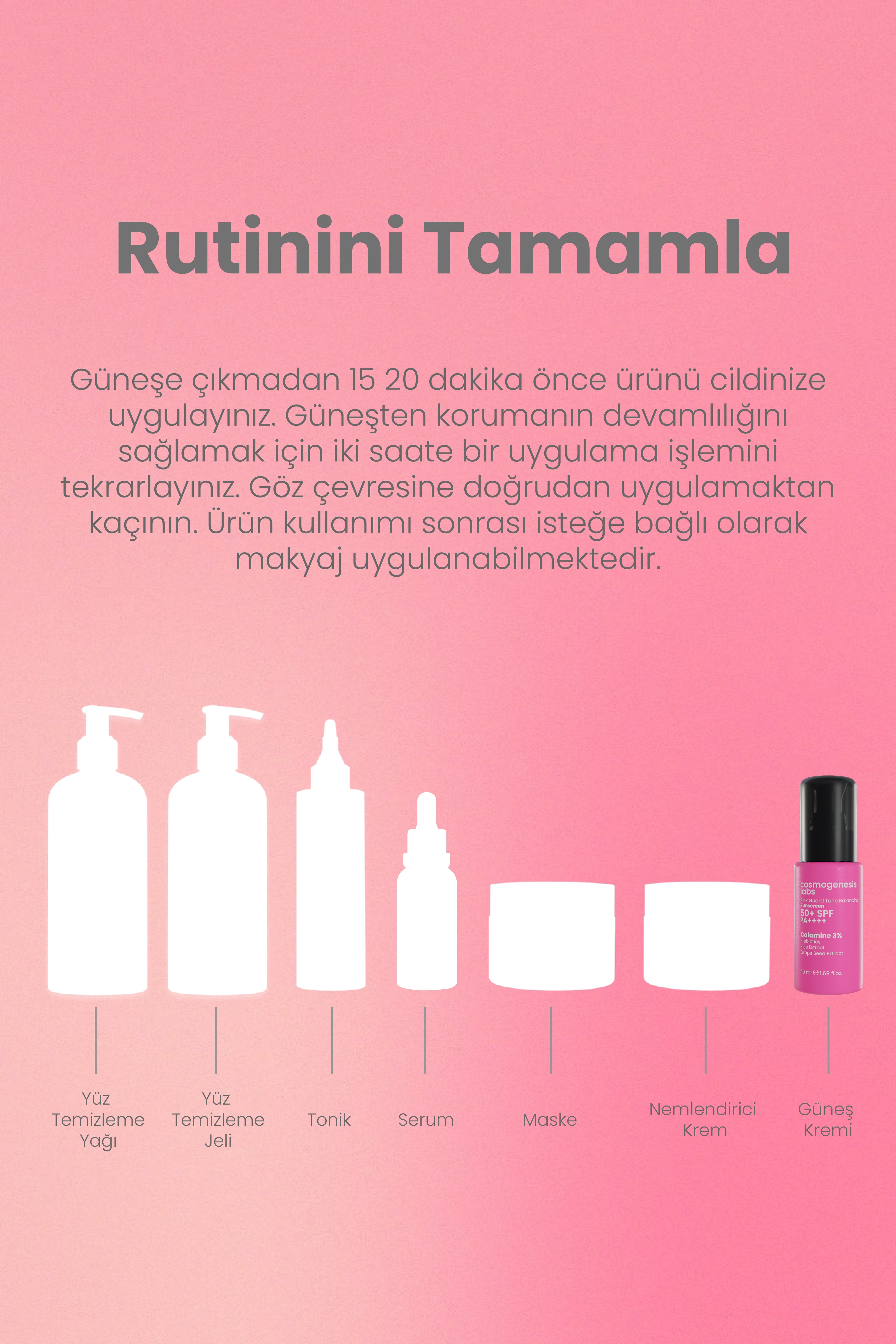 Pembe Yüz Güneş Kremi 50ml - Su Bazlı Spf 50 Ultra Koruyucu Ton Eşitleyici Vegan (Hassas Ciltler)