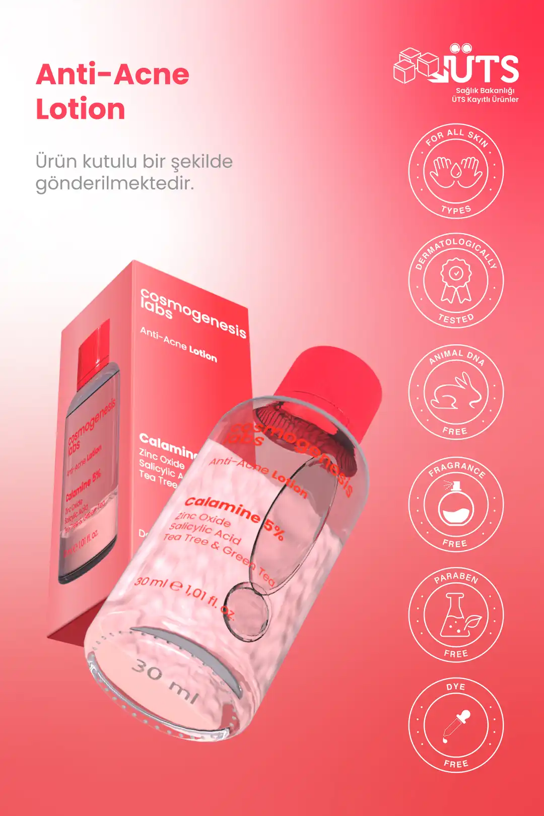 Cosmogenesis Labs Anti-Acne Lotion 30 ml Vegan l Cosmogenesis Labs