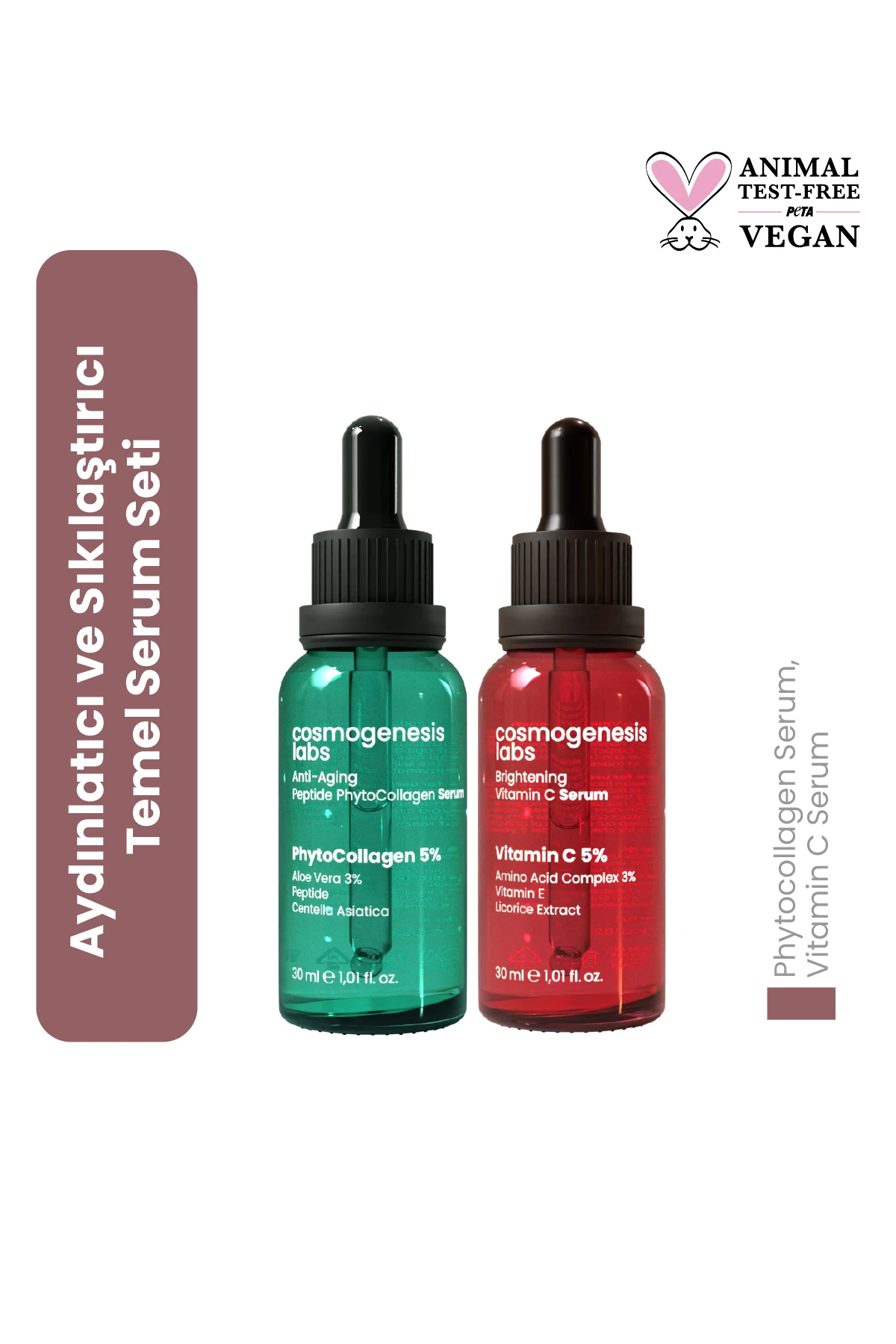 Yaşlanma Karşıtı & Aydınlatıcı Vegan Temel Cilt Bakım Seti