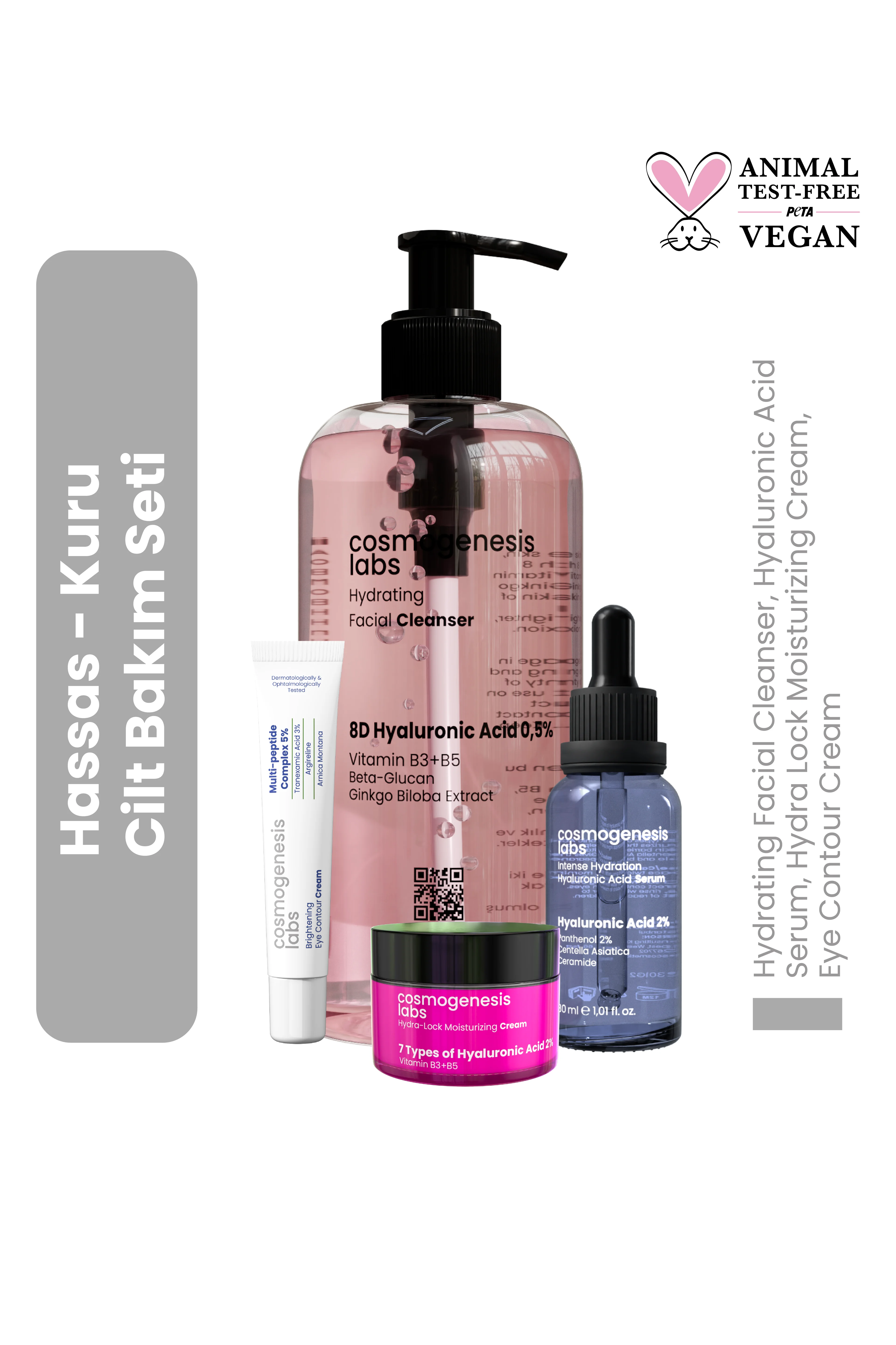 Hassas ve Kuru Cilt Temel Bakım Seti Vegan