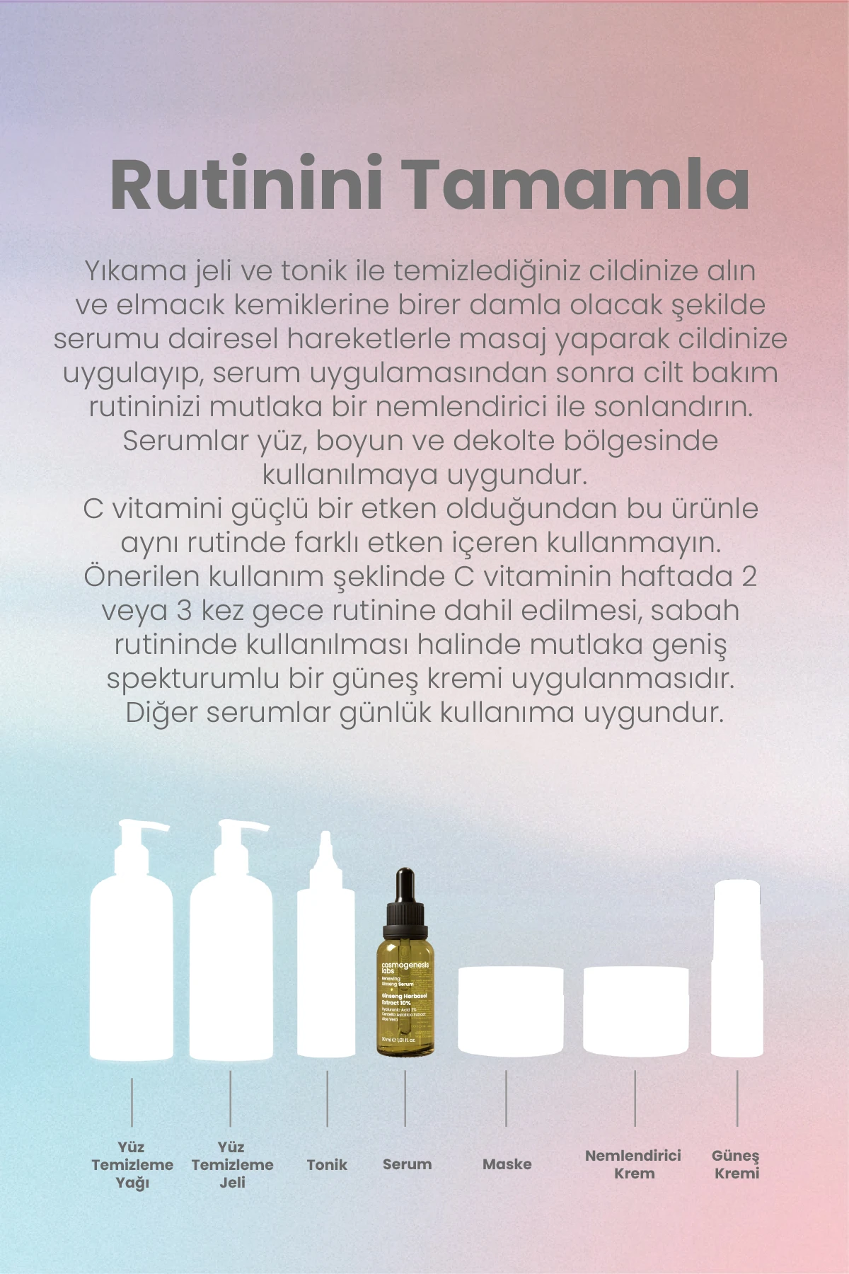 Antioksidan Koruyucu & Aydınlatıcı Cilt Serumu Bakım Seti Vegan