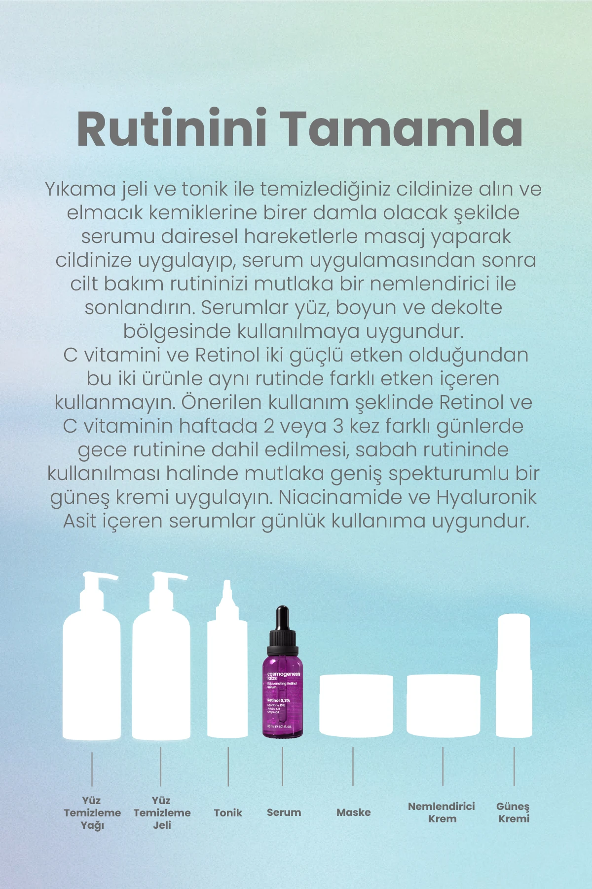 Tüm Cilt Tipleri Temel Serum Başlangıç Seti Vegan
