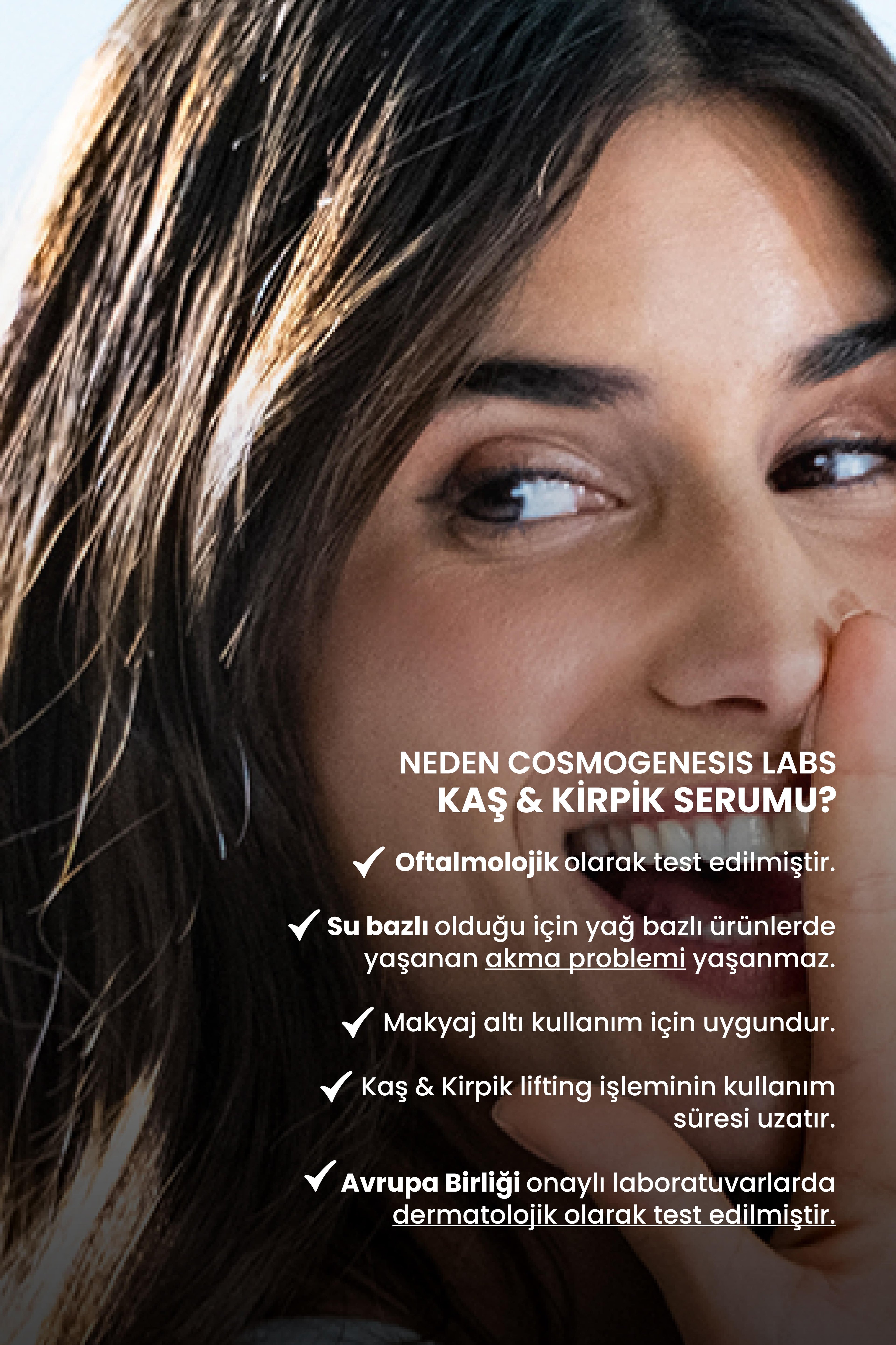 Çoklu Peptit İçeren Güçlendirici Kaş & Kirpik Serumu 3 ml Vegan