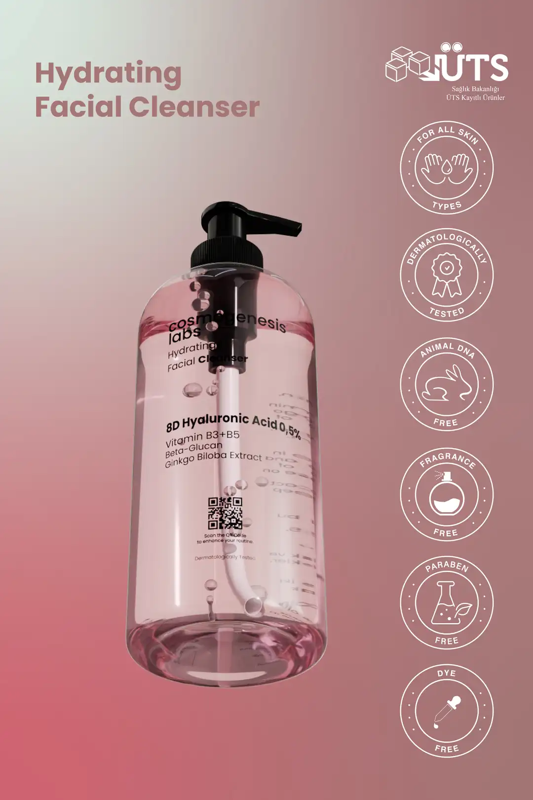 スキンケア Nemlendirici Hassas Ciltlere Özel Temizleme Jeli 400 ml Vegan