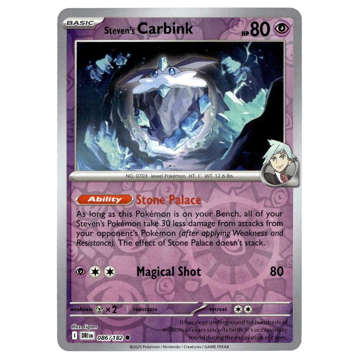 Steven's Carbink #086/182 Pokémon SV10: Destined Rivals Reverse Holo