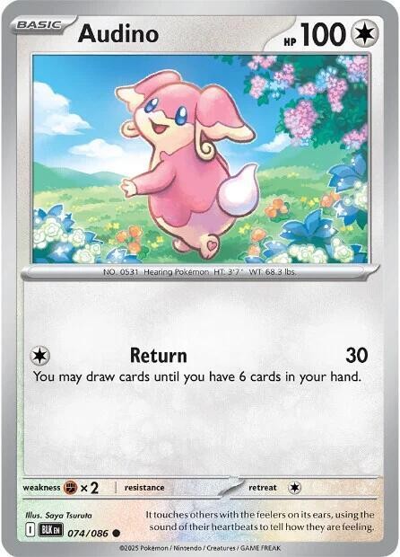 Audino - 074/086 - SV: Black Bolt (BLK) Reverse Holo