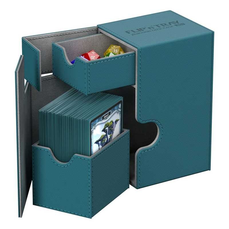 Ultimate Guard Flip´n´Tray Deste Kutusu 80+ Standard Size XenoSkin™ Petrol Blue