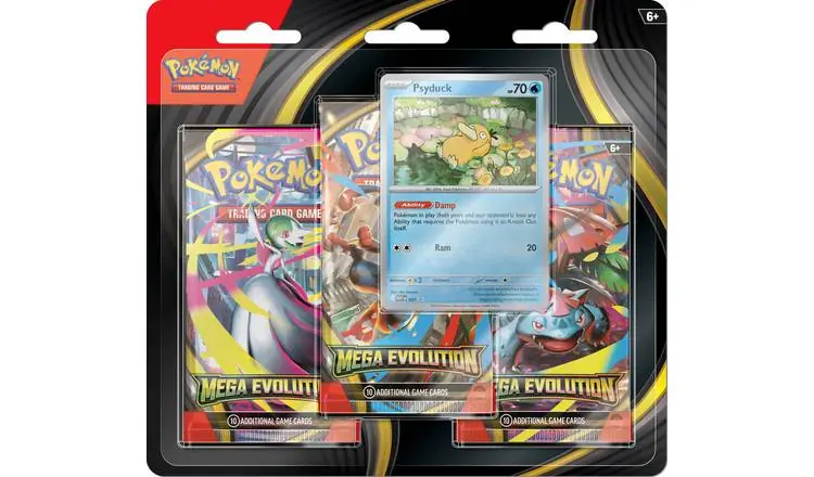 Pokémon TCG: Mega Evolution 3 Booster Packs & Psyduck Promo Kartlı