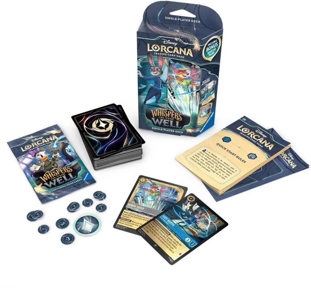 DISNEY LORCANA  -  WHISPERS IN THE WELL  -  STARTER DECK - JUDY HOPPS AND ROBIN HOOD 