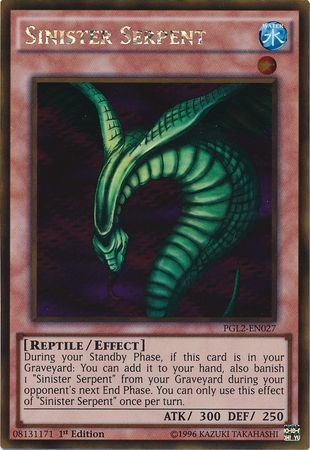 Sinister Serpent - PGL2-EN027 - Gold Rare 1st Edition