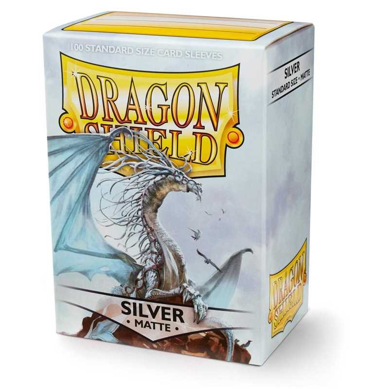 Dragon Shield Standard Sleeves - Matte Silver (100 Sleeves)