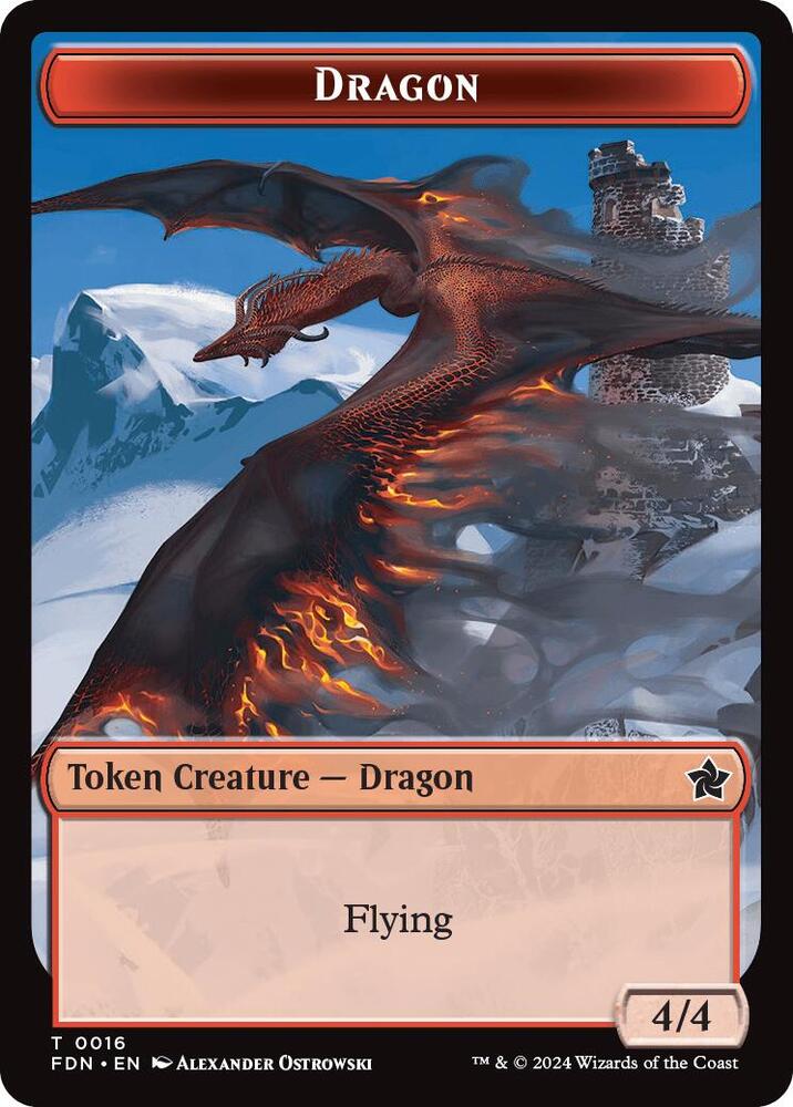 Dragon (0017) Doubled-Sided Token - Foundations