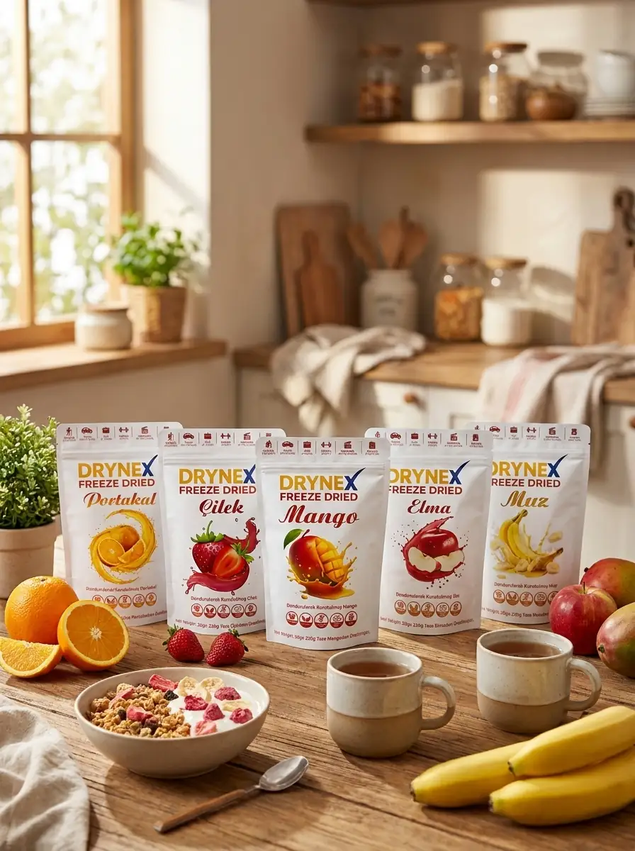 Freeze Dried - Dondurularak Kurutulmuş Meyve 5'li Set - 1 Çilek, 1