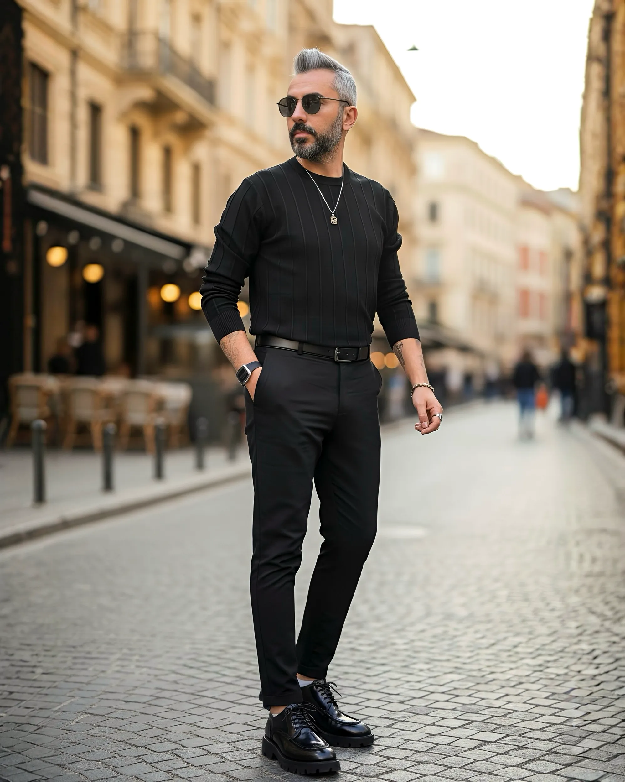 La Forma Fitil Dokulu Bisiklet Yaka Erkek Triko Kazak