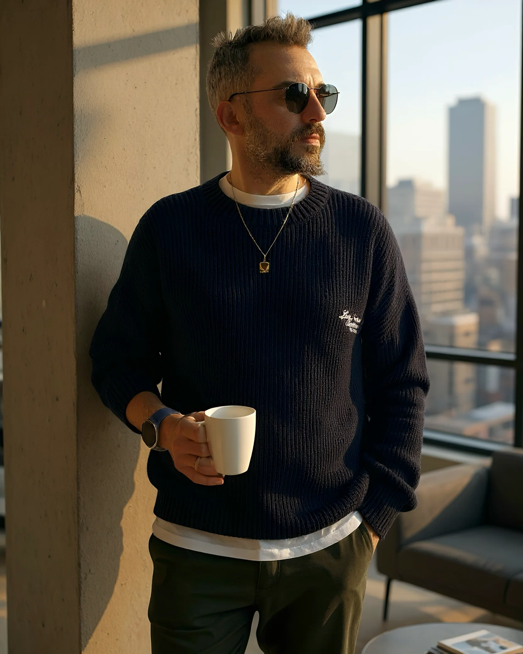 Ekstra Oversize Erkek Örme Triko Kazak