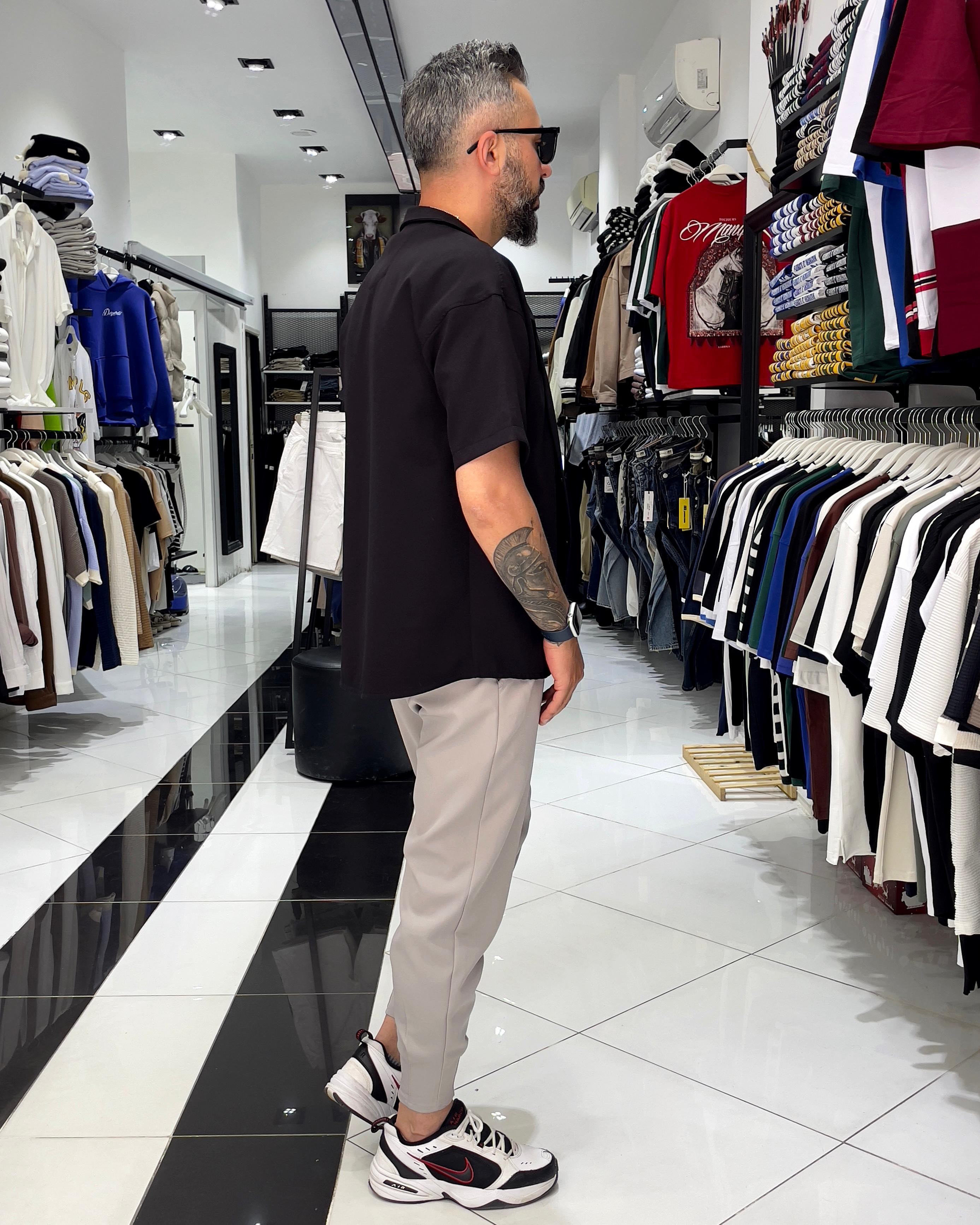 Zippered Jogger Pants Gray - Grey