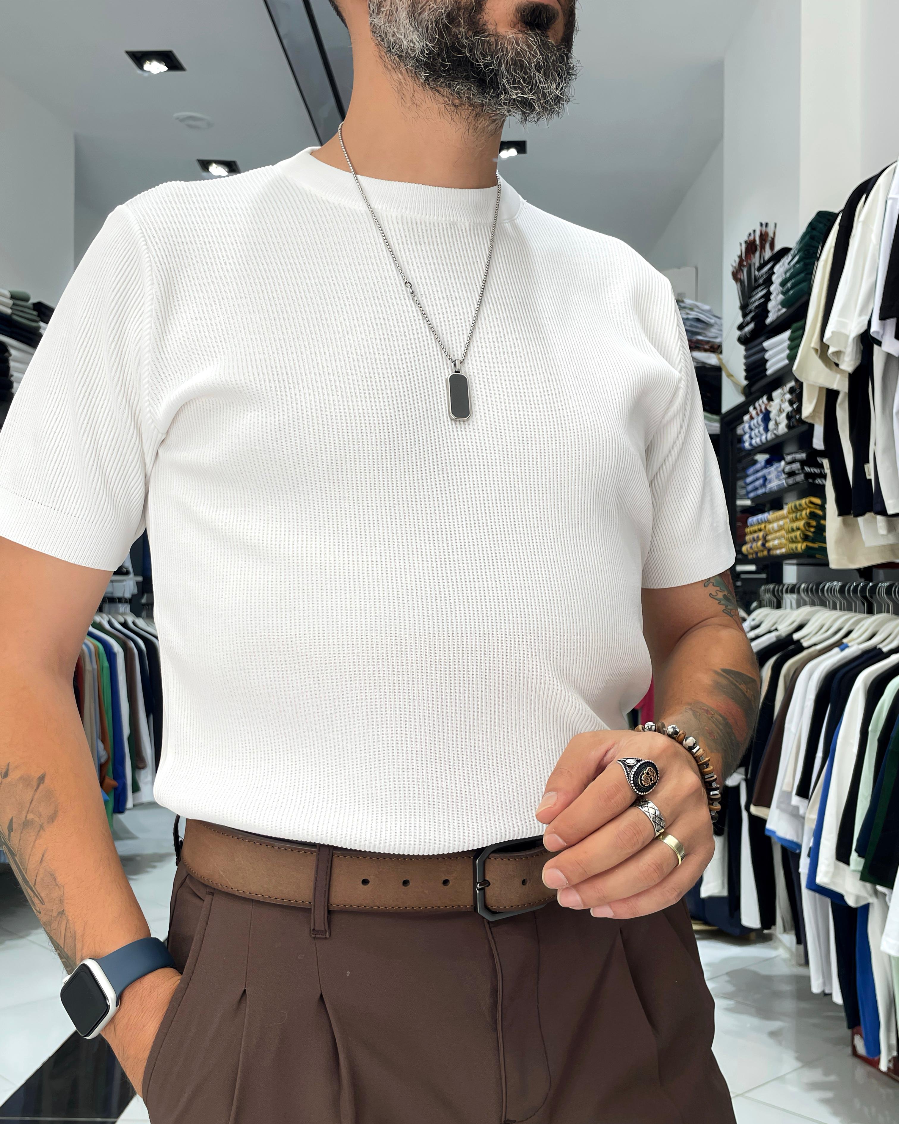 Old Money Erkek Triko T-Shirt