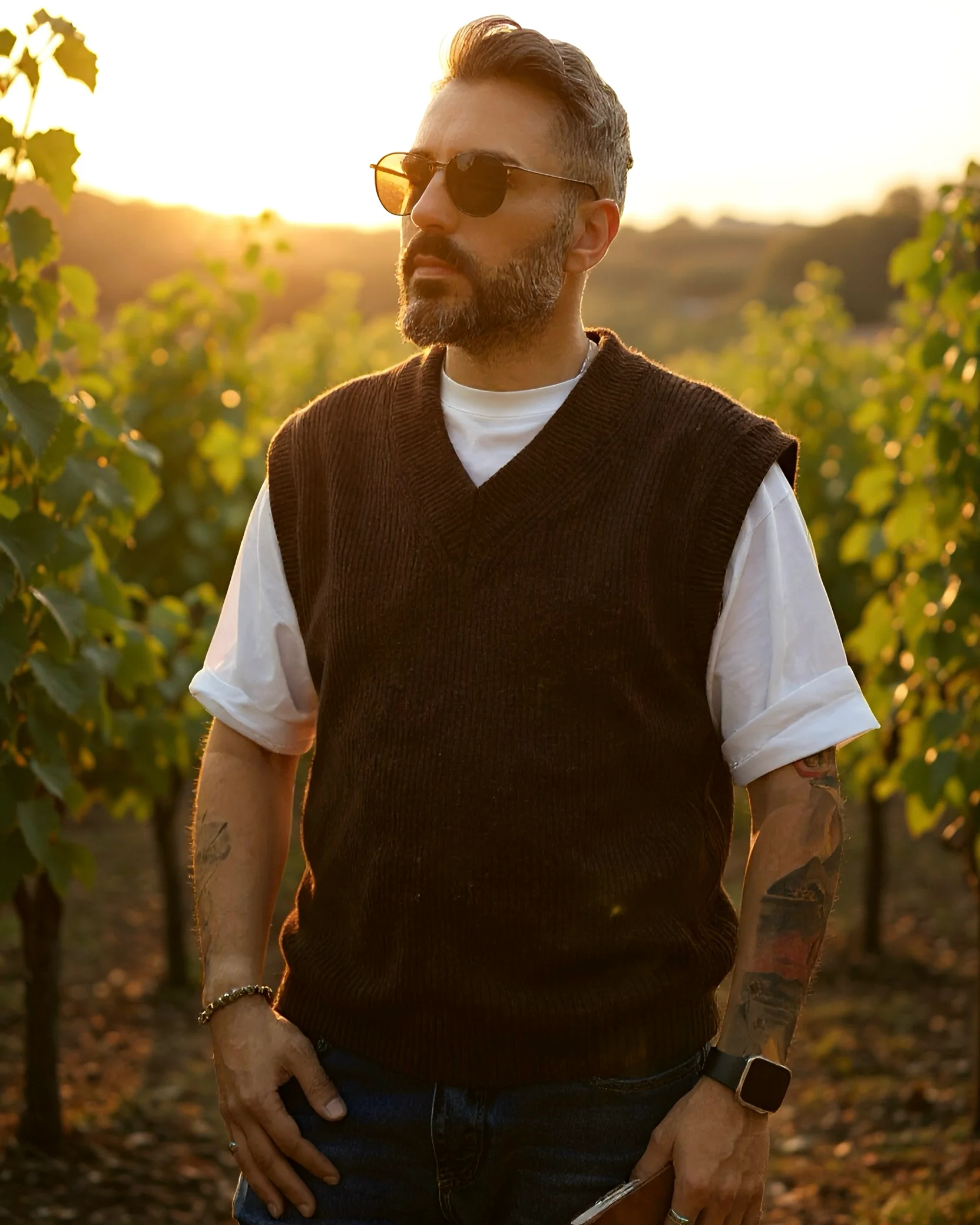 Kolsuz V Yaka Erkek Süveter