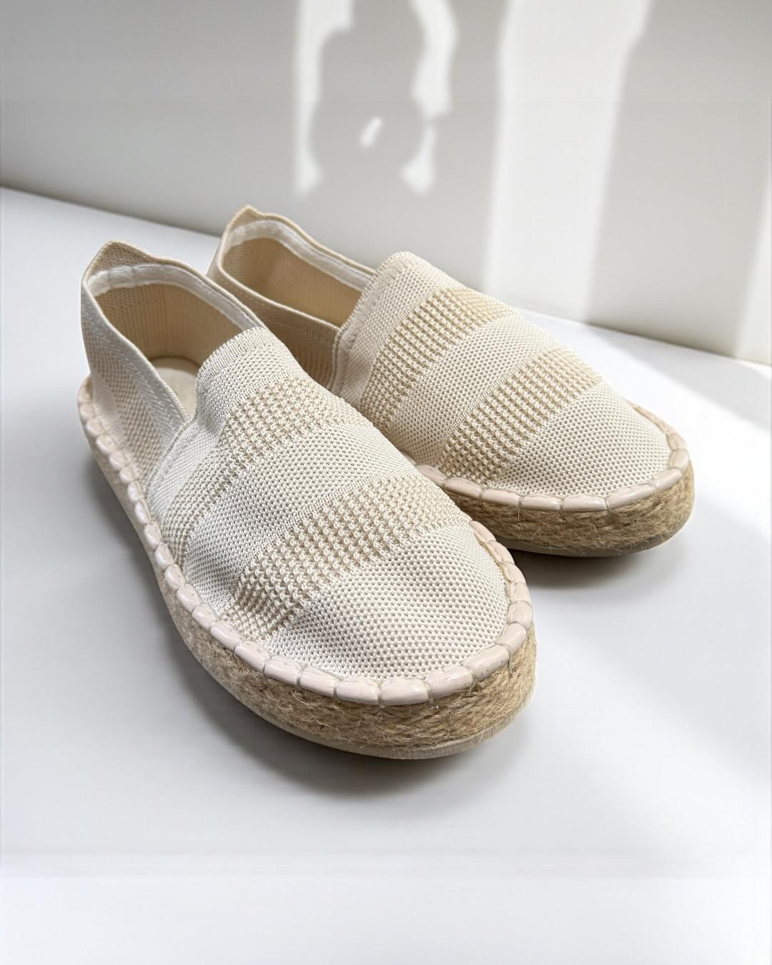 Basic Straw Detailed Espadrilles - Beige