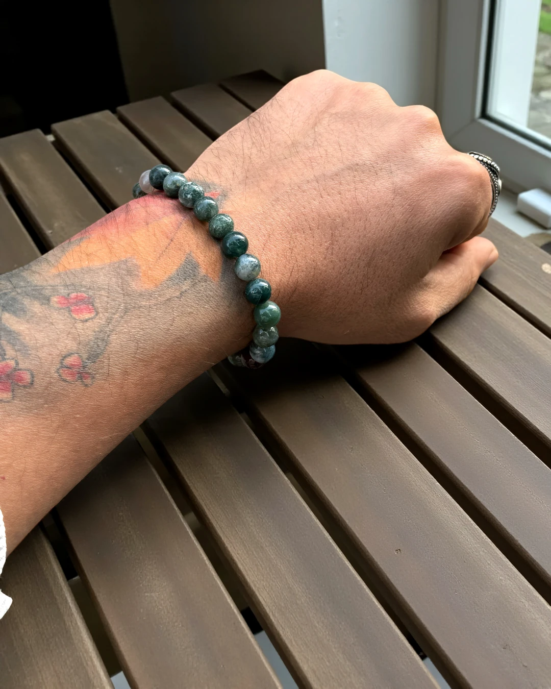 Emerald Peak – Premium Doğal Taş Erkek Bileklik