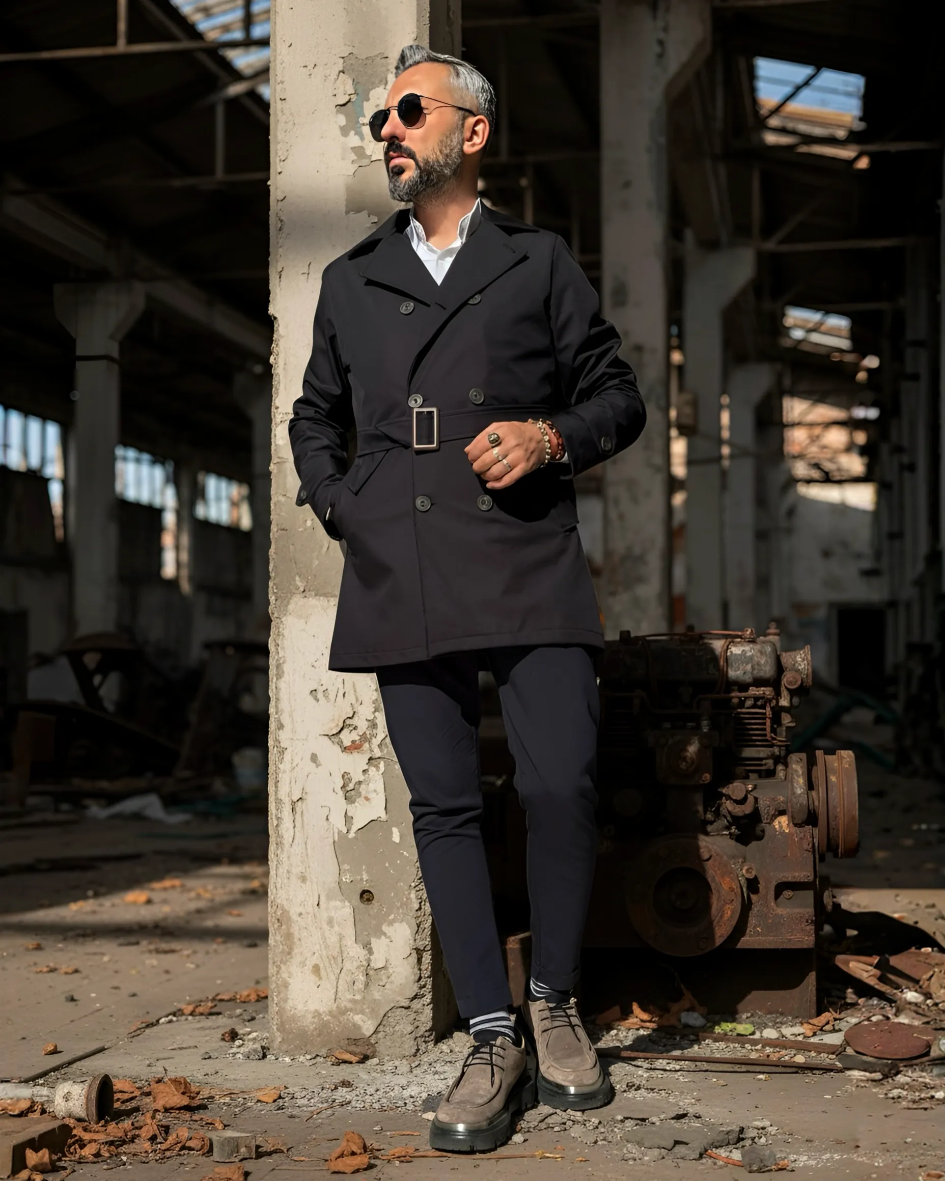 Premium Su Geçirmez Erkek Trençkot