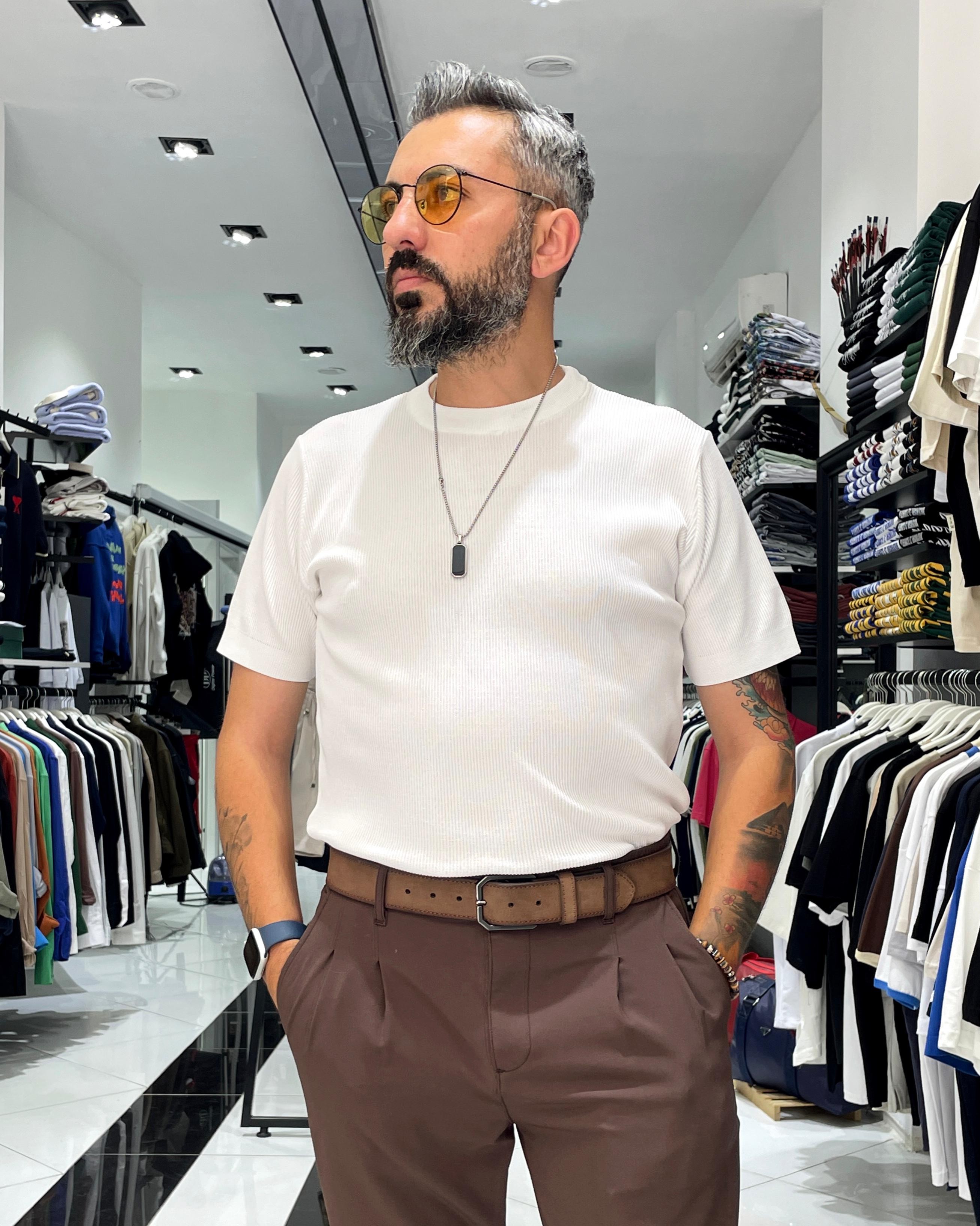 Old Money Erkek Triko T-Shirt