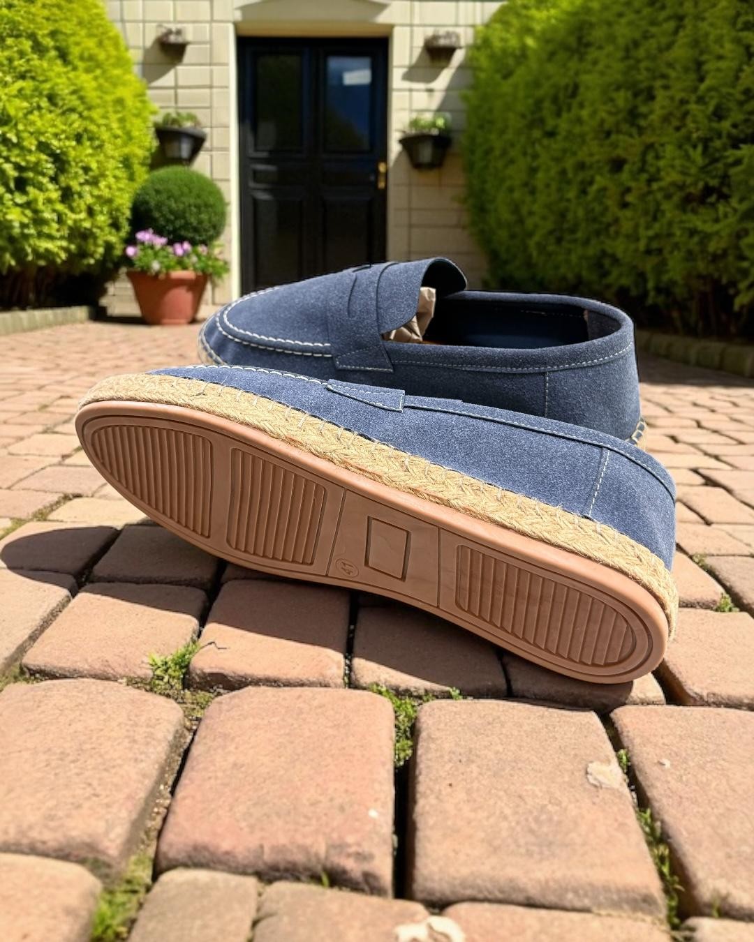  Hasır Tabanlı Detaylı Erkek Espadril
