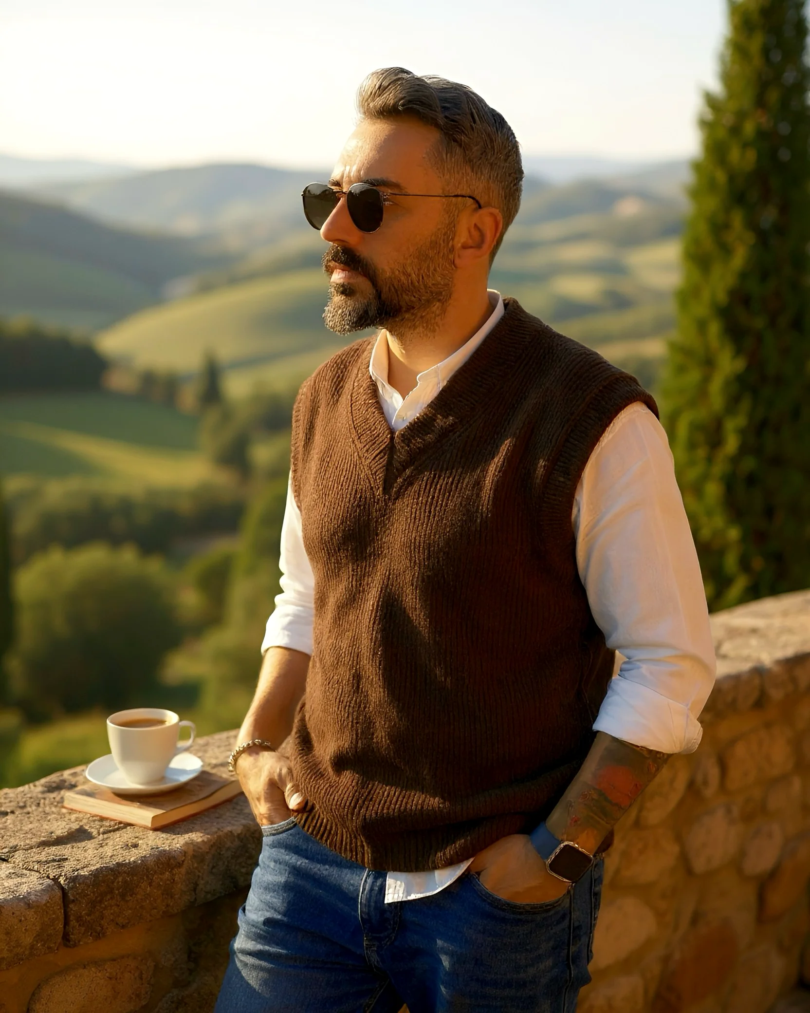 Kolsuz V Yaka Erkek Süveter