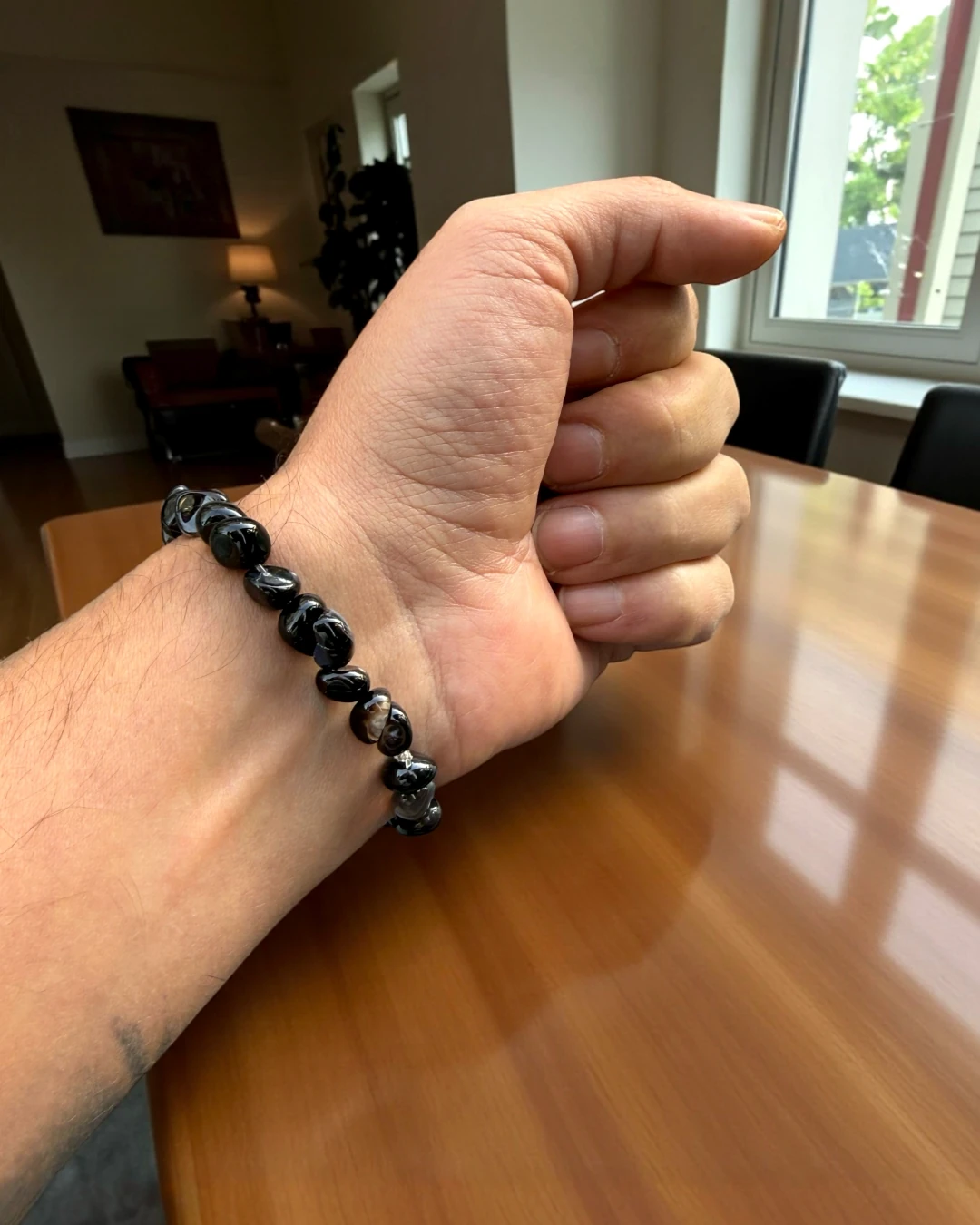 Metallic Raw Stones – Doğal Form Metalik Erkek Bileklik