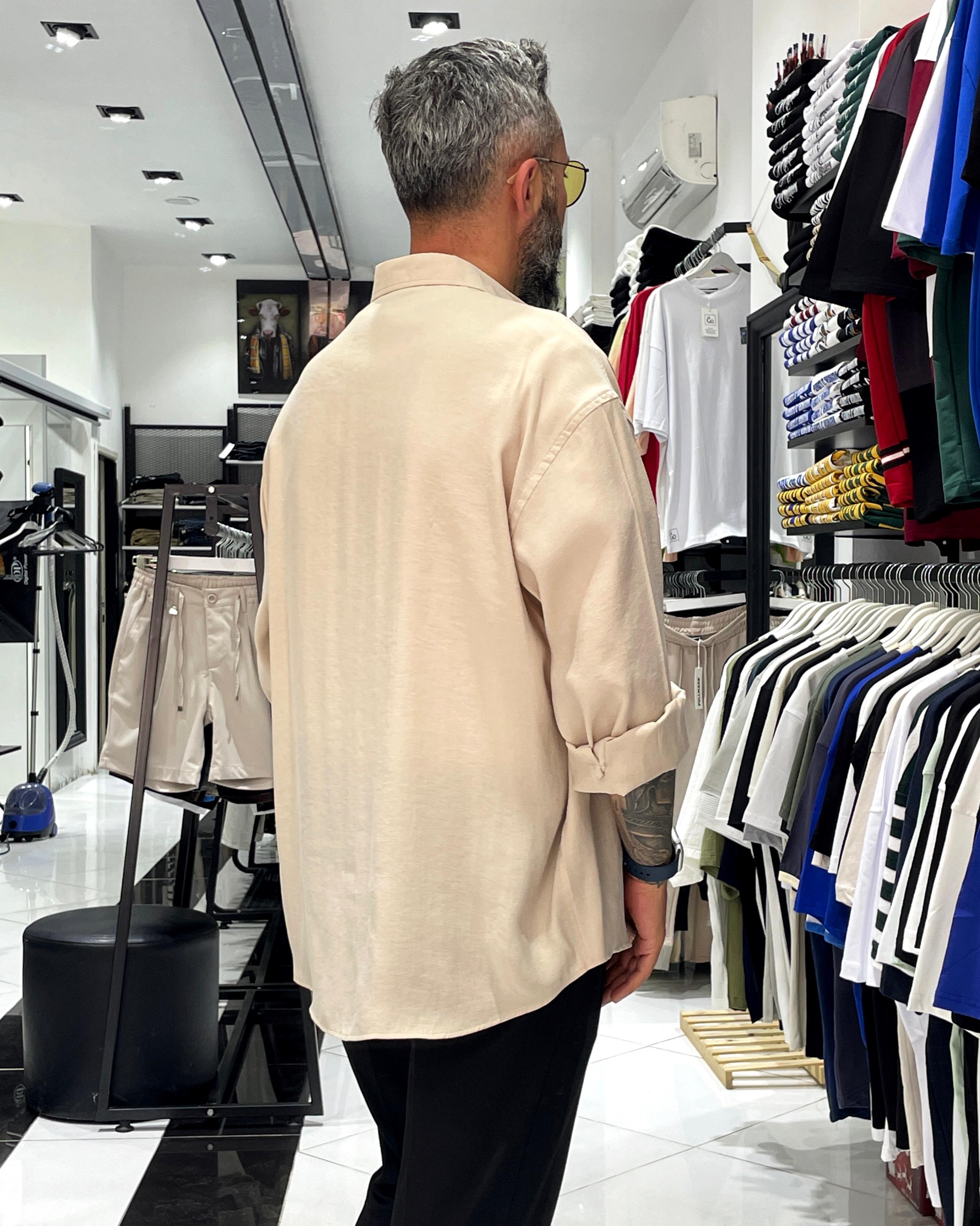 Modal Kumaş Ekstra Oversize Erkek Gömlek