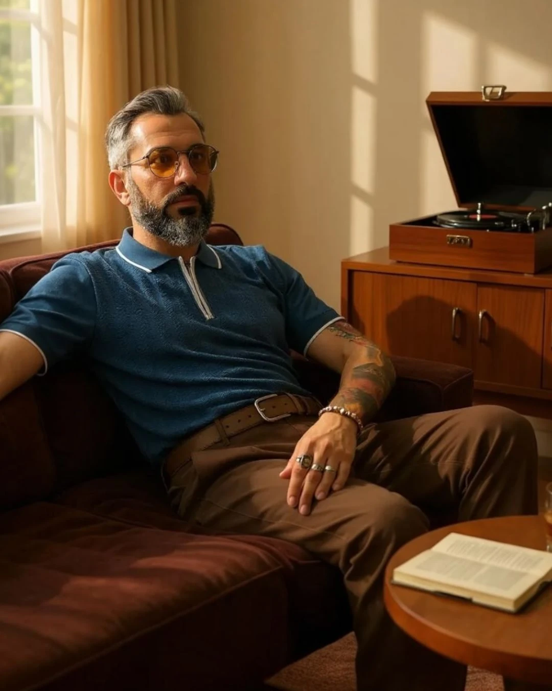 Fermuarlı Triko Polo Yaka Erkek Tişört