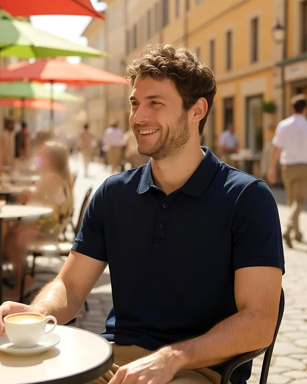 Modal Kumaş Erkek Polo Yaka Slim Fit T-Shirt