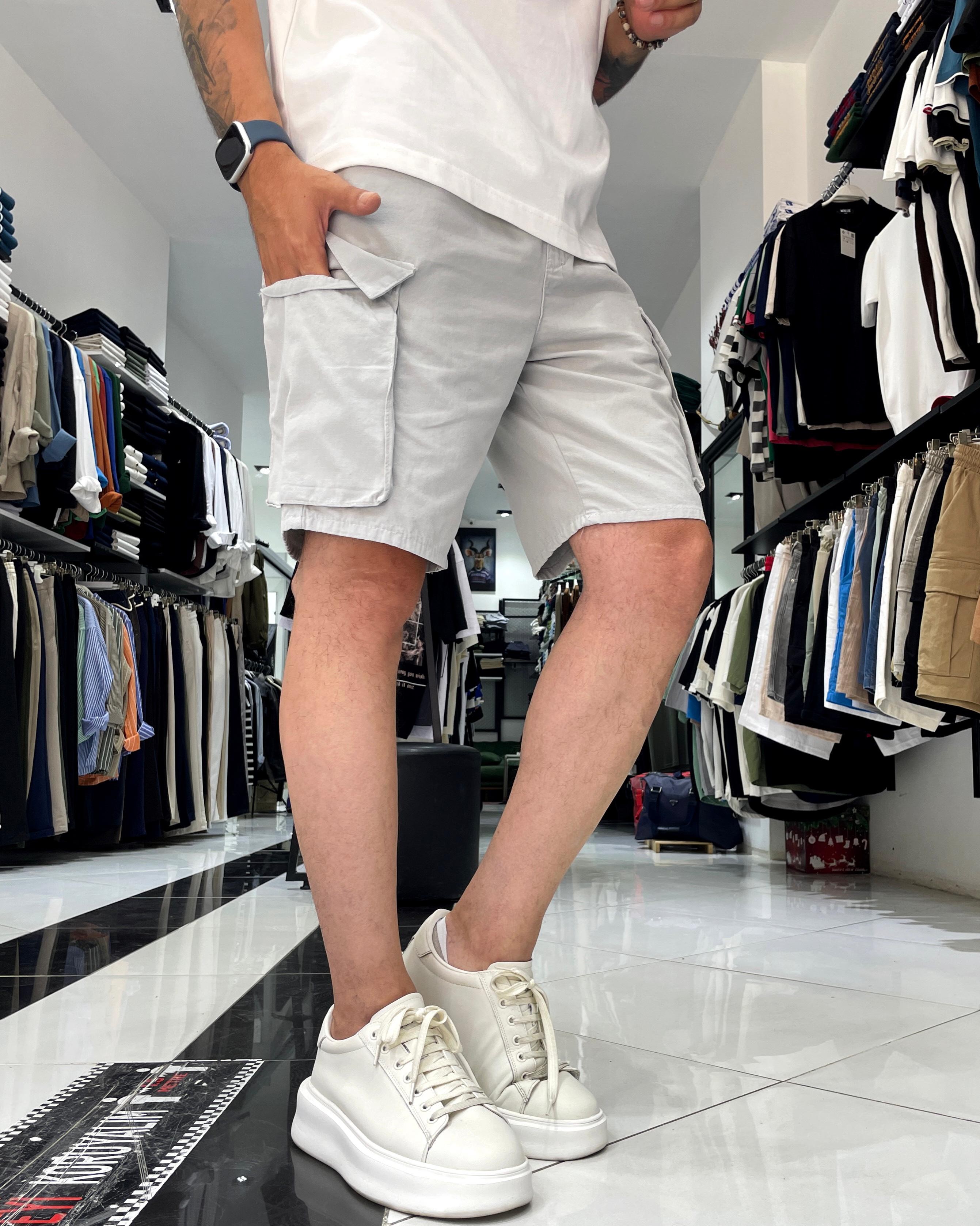 Relax fit Men's Cargo Shorts - Grey