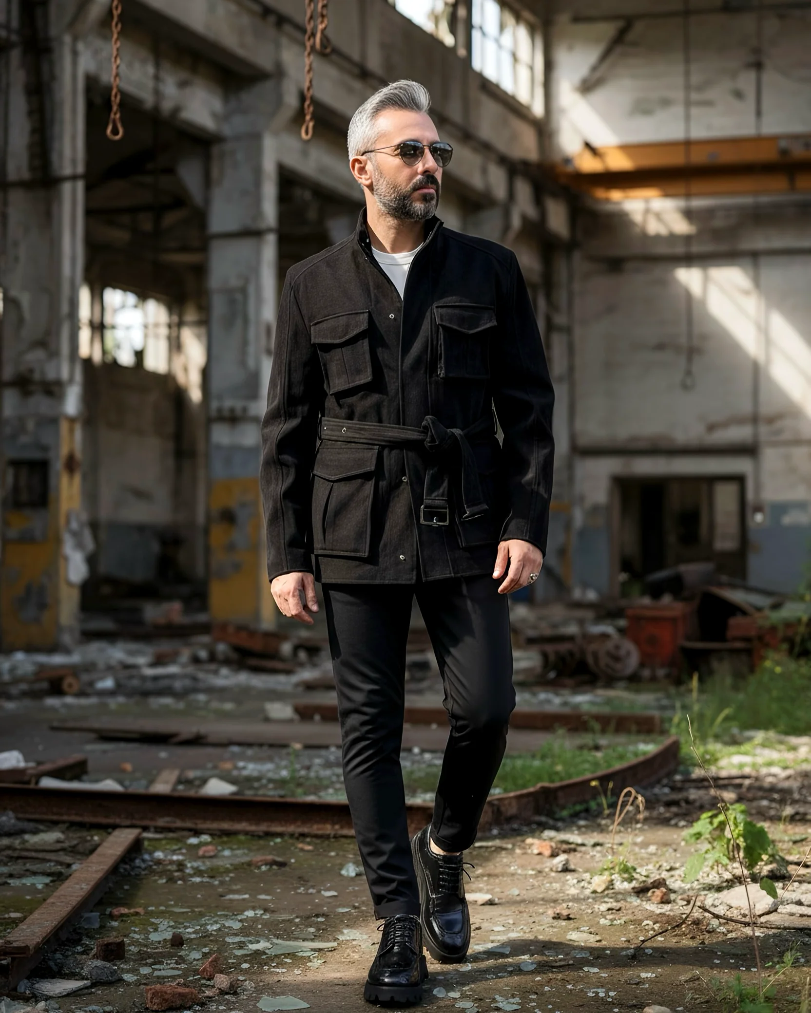 Old Money Safari Erkek Ceket - siyah